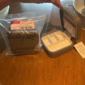 Two ThirtyOne small jewelry organizers, smooth grey pebble.